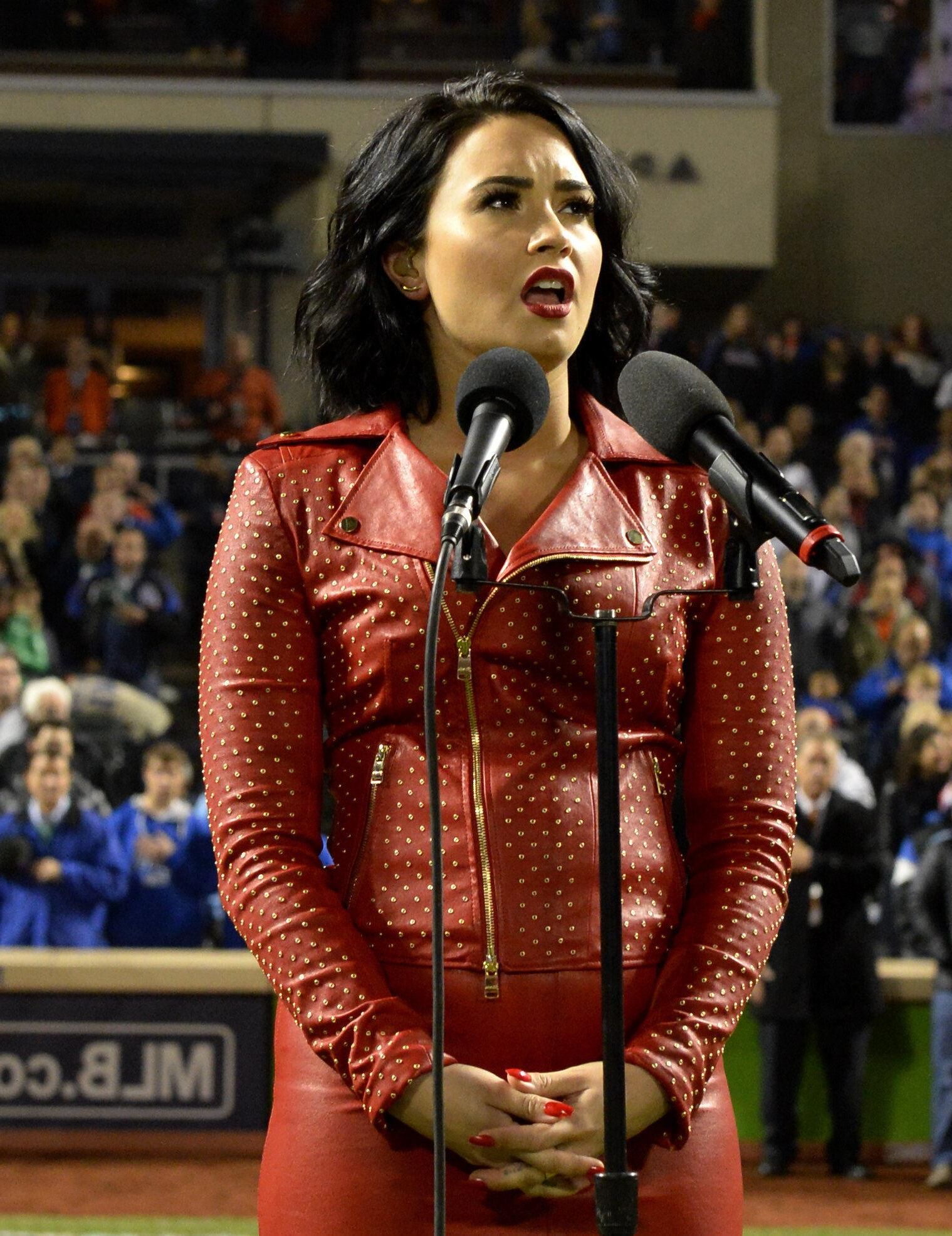 Demi Lovato – MLB World Series Game Four at the Citi Field