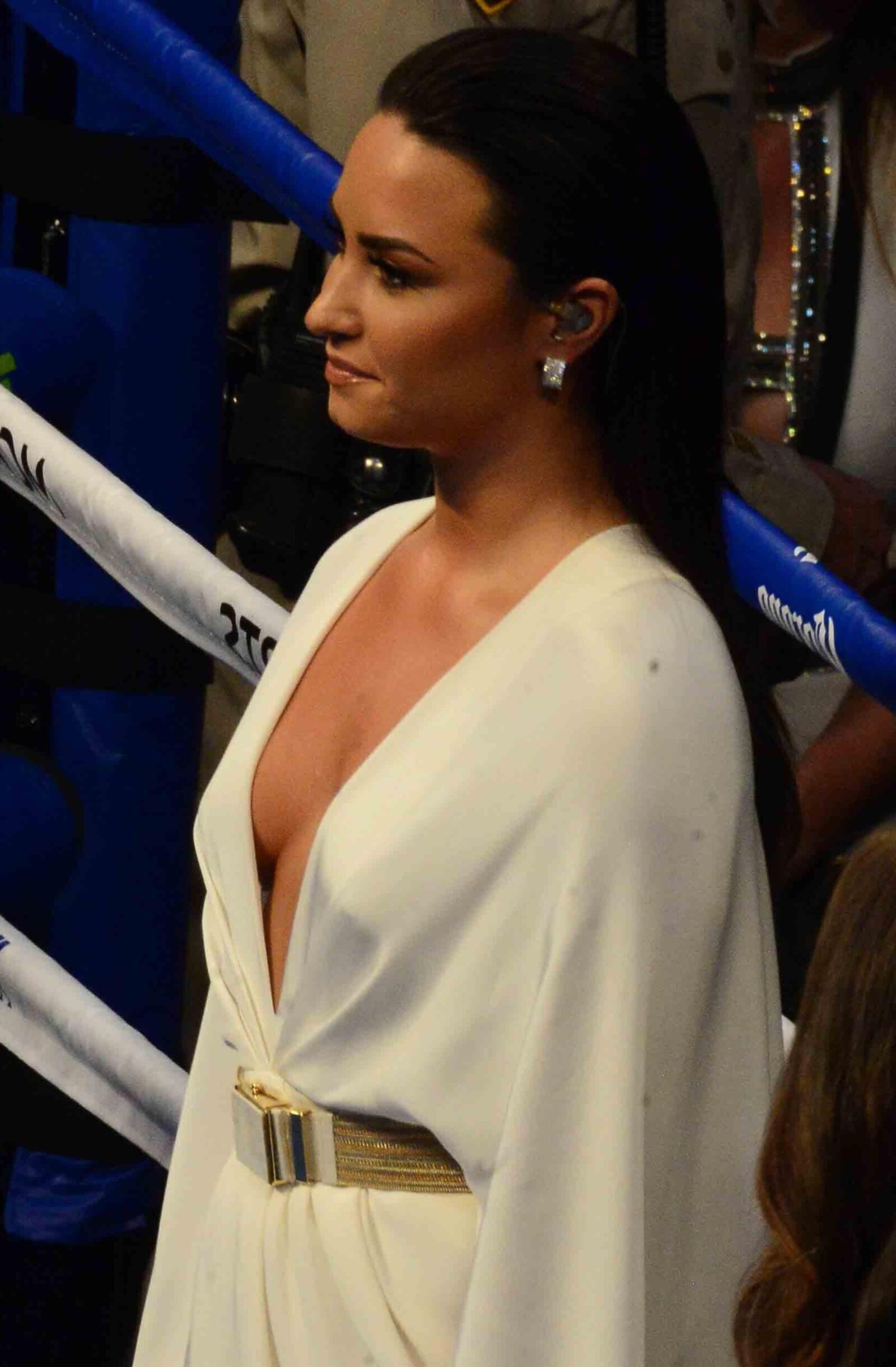 Demi Lovato singing the National Anthem 