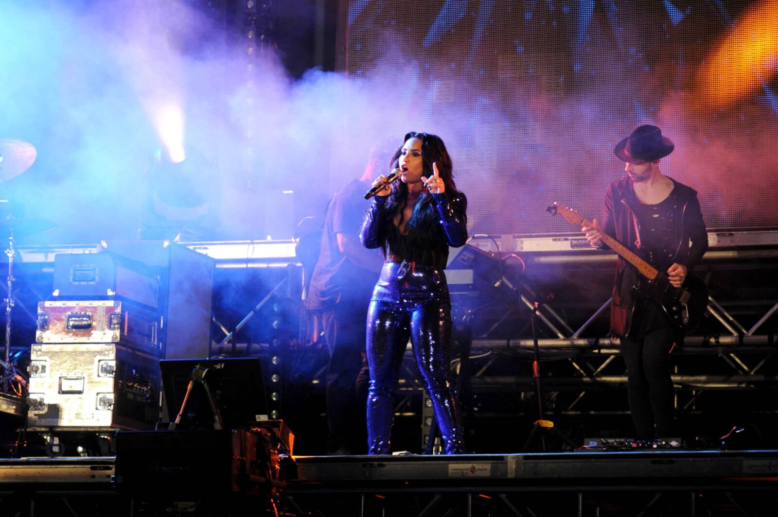 Demi Lovato performing at Fontainebleau Poolside New Years