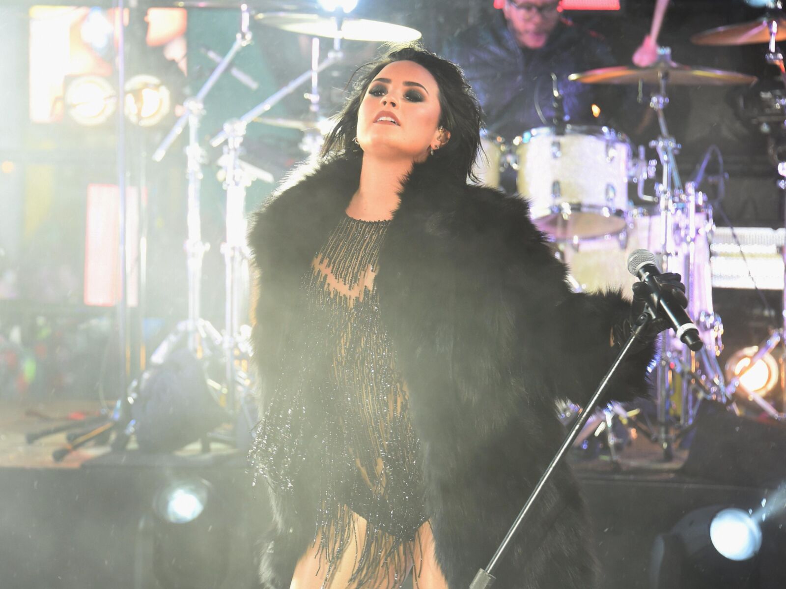 Demi Lovato Performing in Times Square, NY