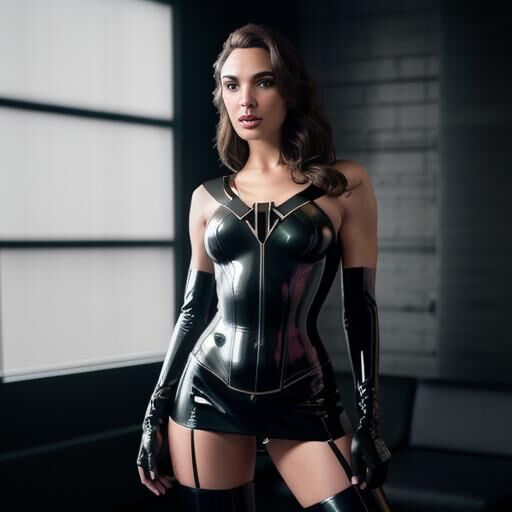 Gal Gadot looking sexy in Latex