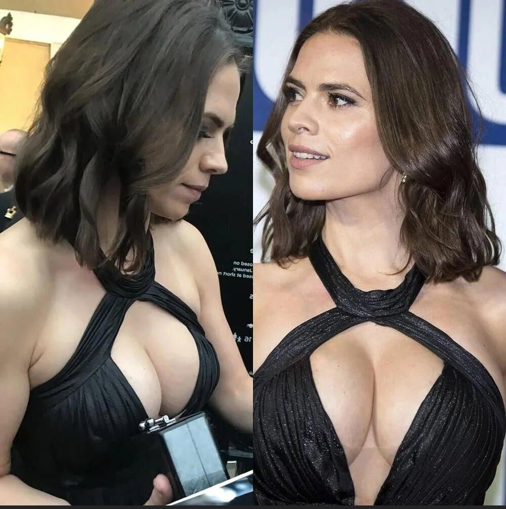 Amante de los senos de Hayley Atwell