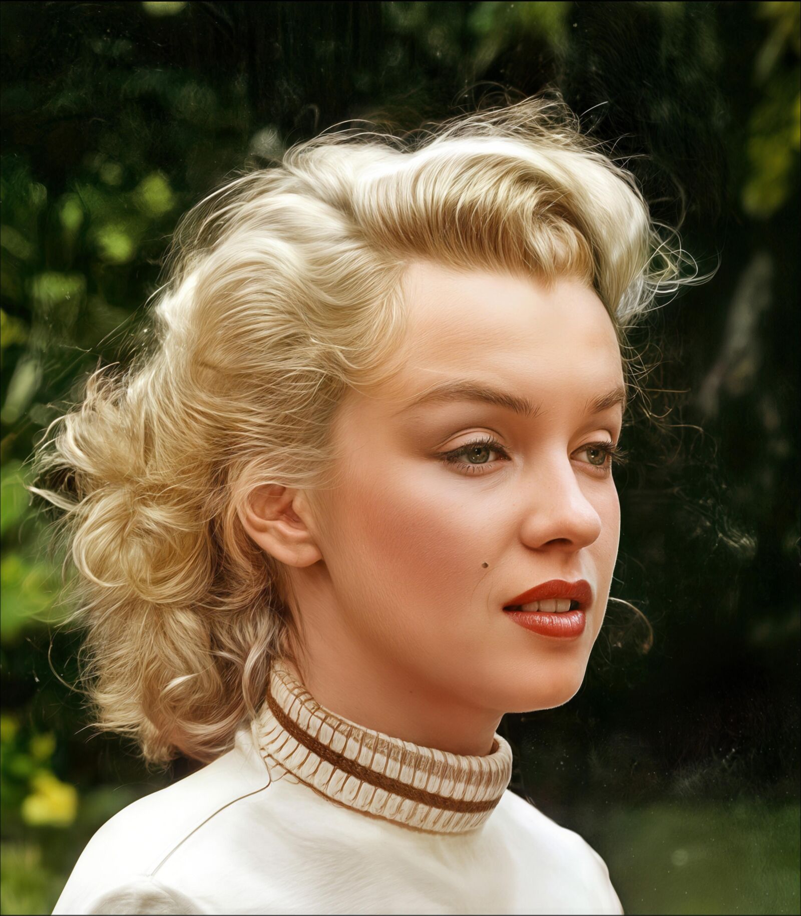 Marilyn Monroes Gesicht in ultrahocher Auflösung IV