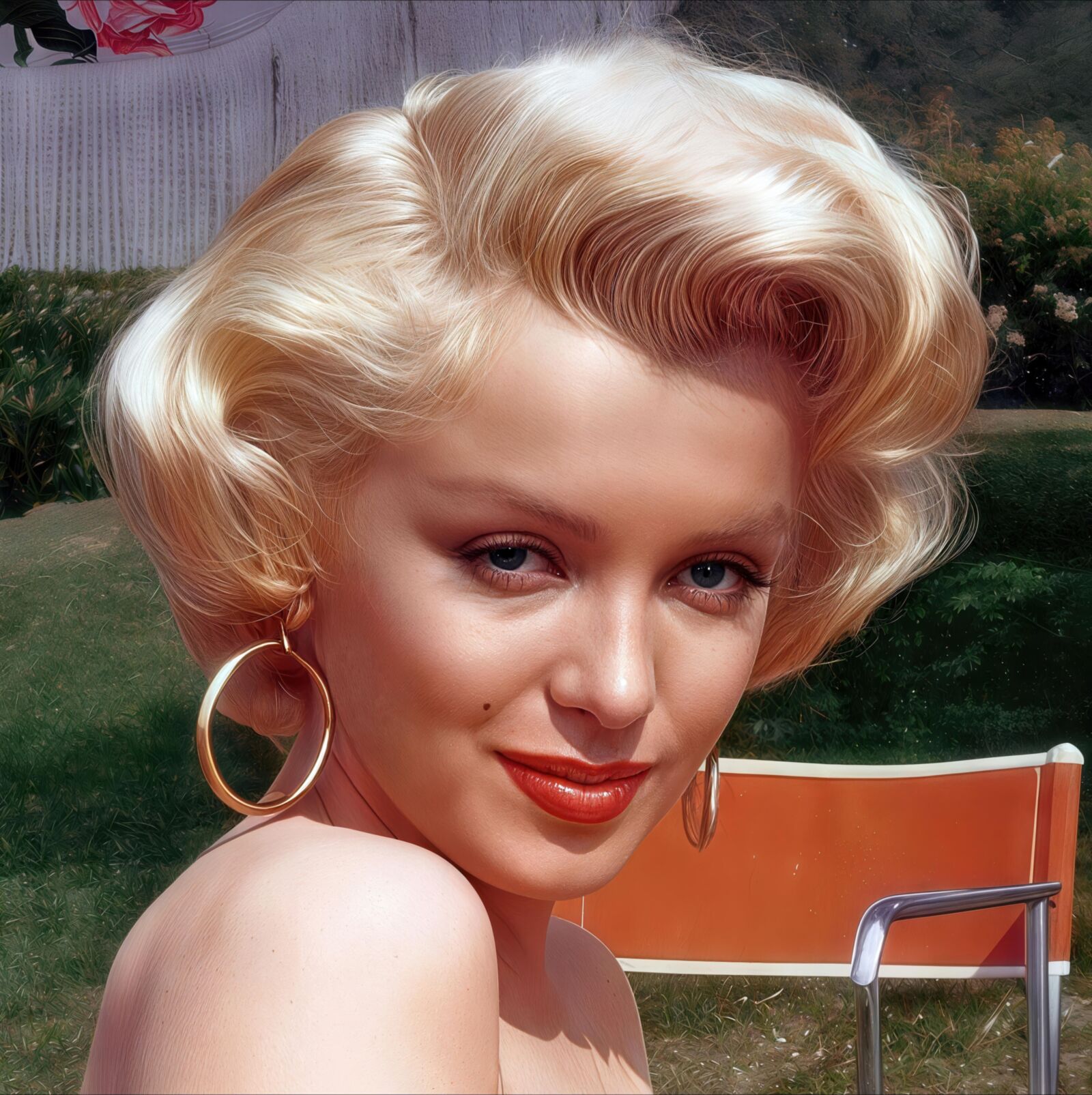 Marilyn Monroes Gesicht in ultrahocher Auflösung IV