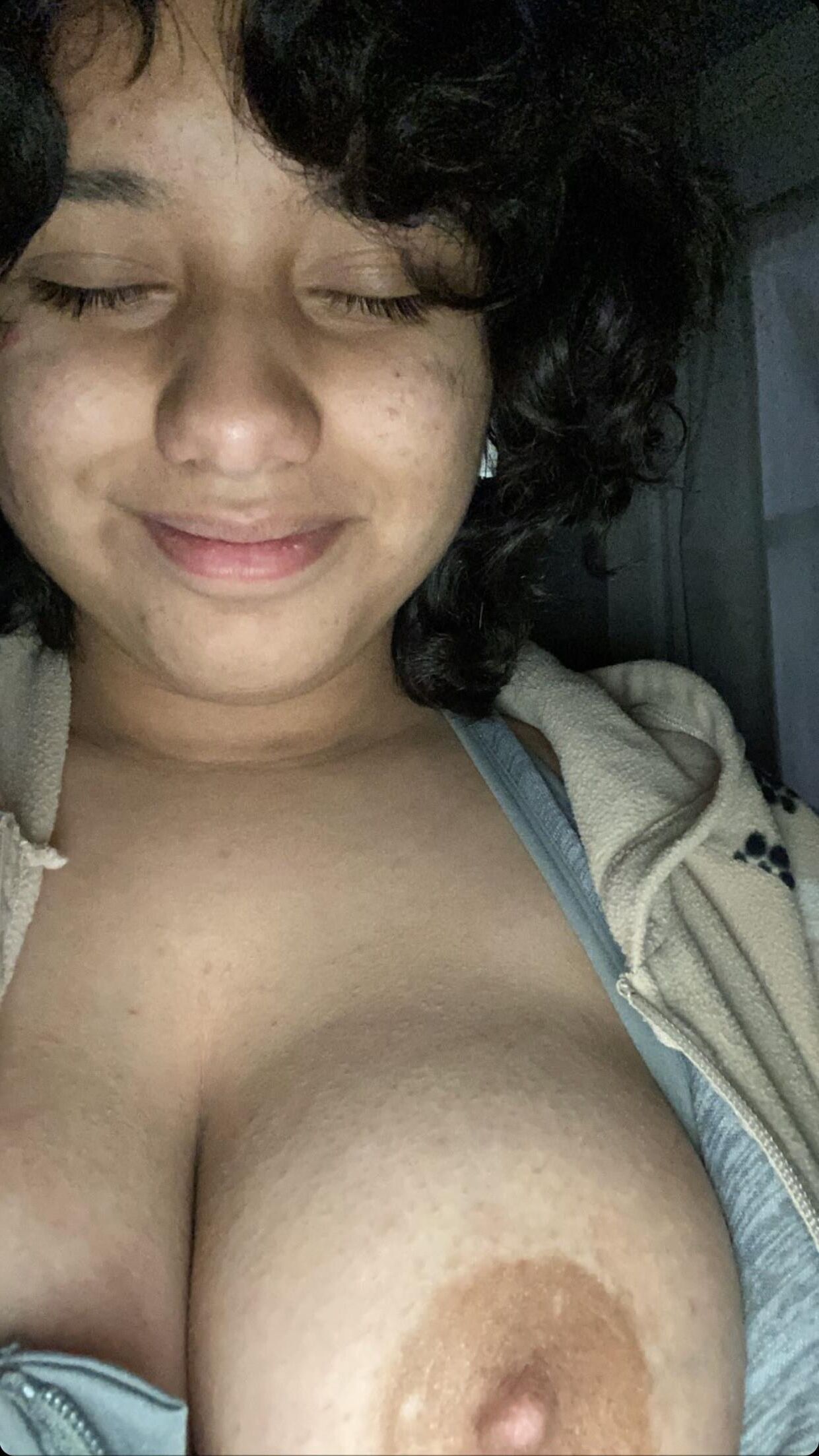 大きな乳輪、大きなおっぱい、乳首。