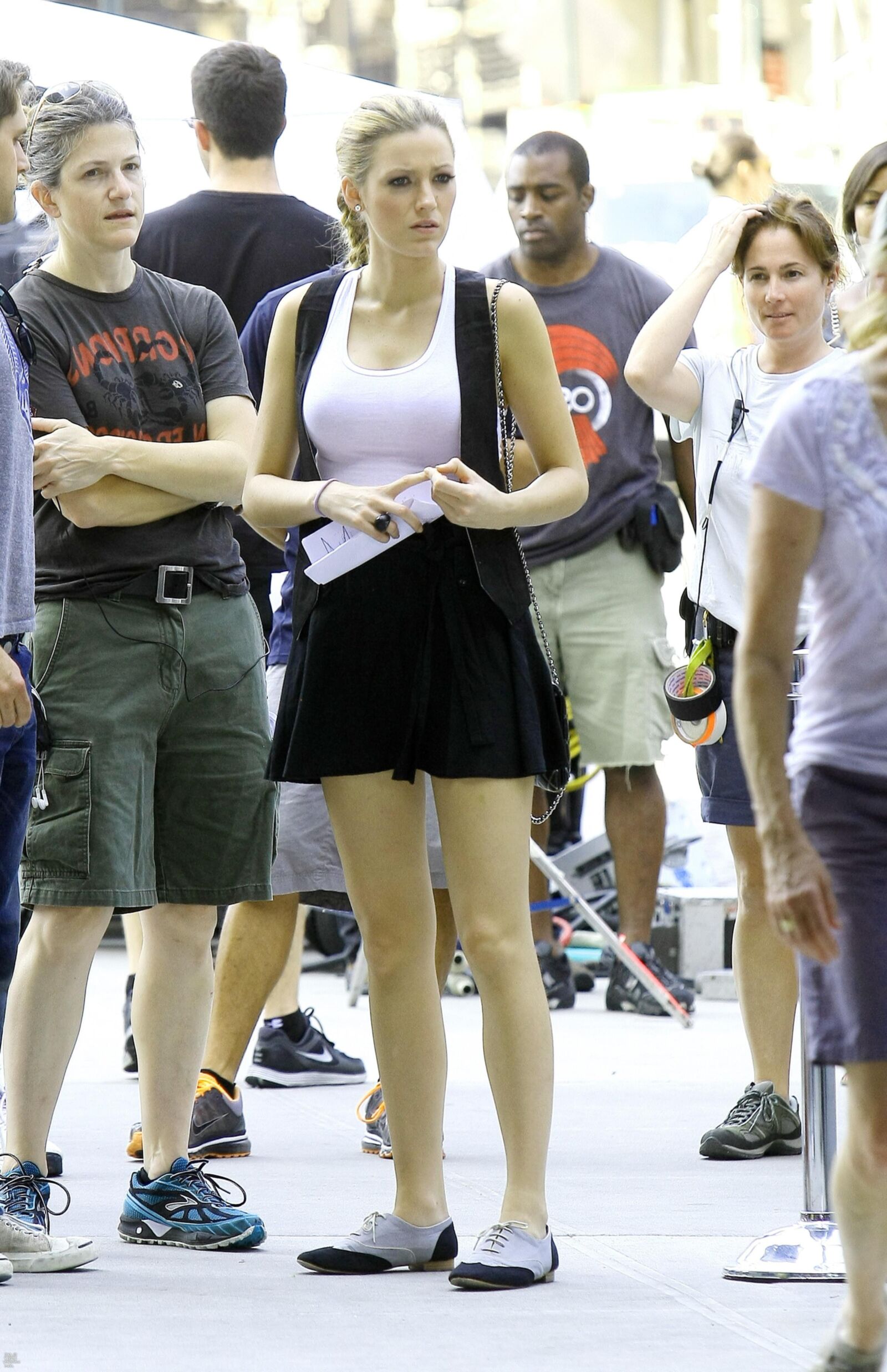 Blake Lively Drehing Gossip Girl, August,