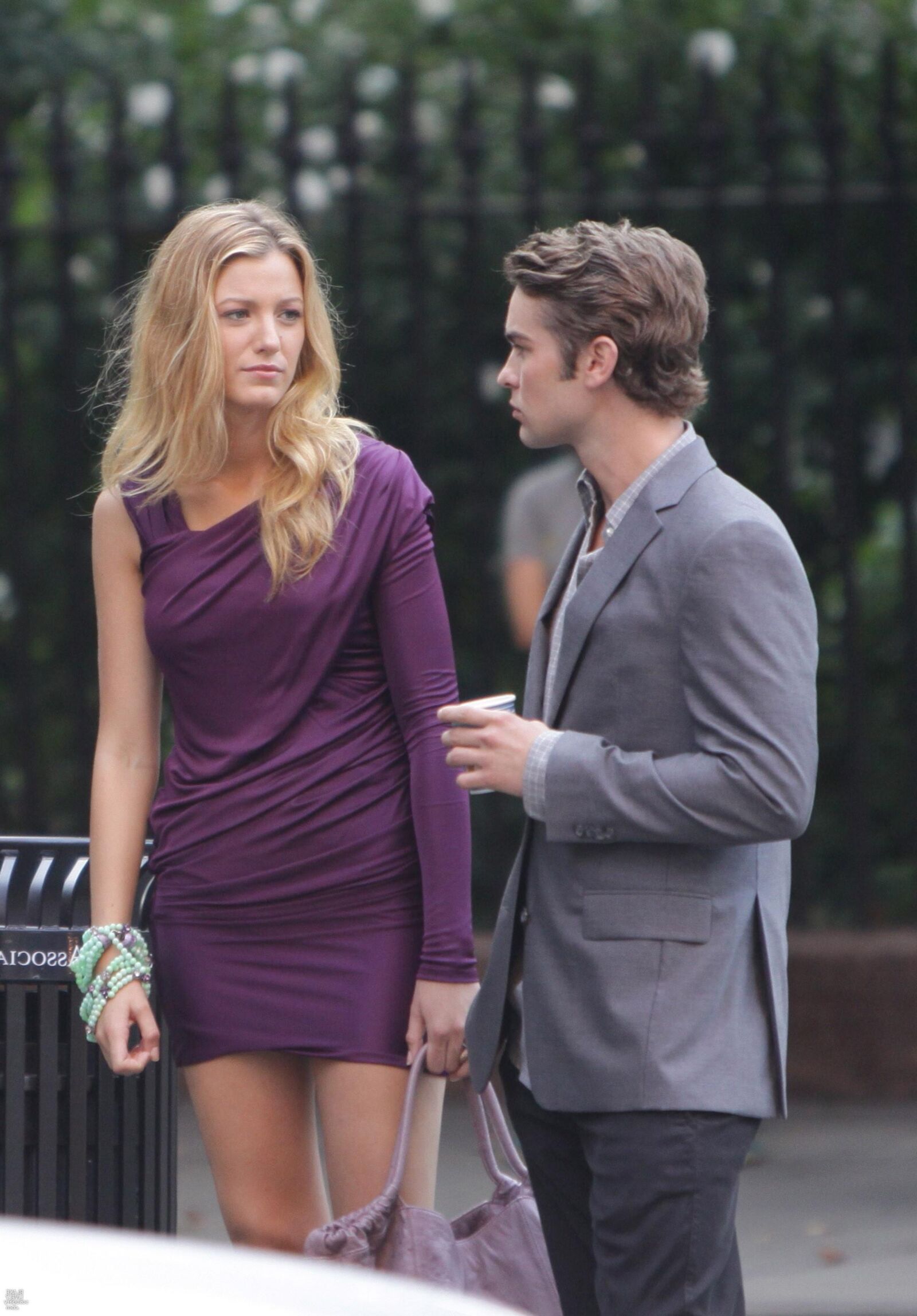 Blake Lively Drehing Gossip Girl, August,