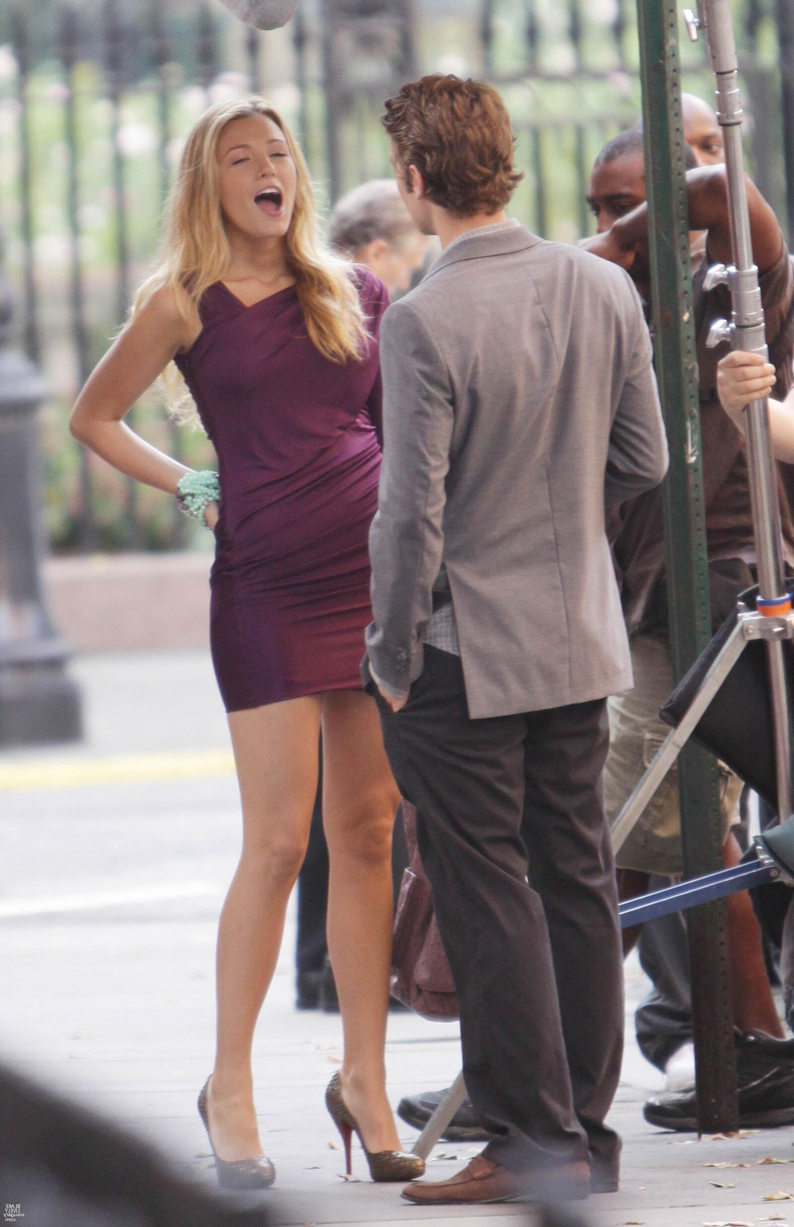 Blake Lively Drehing Gossip Girl, August,