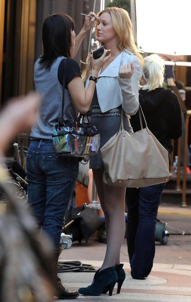 Blake Lively Drehing Gossip Girl, September,