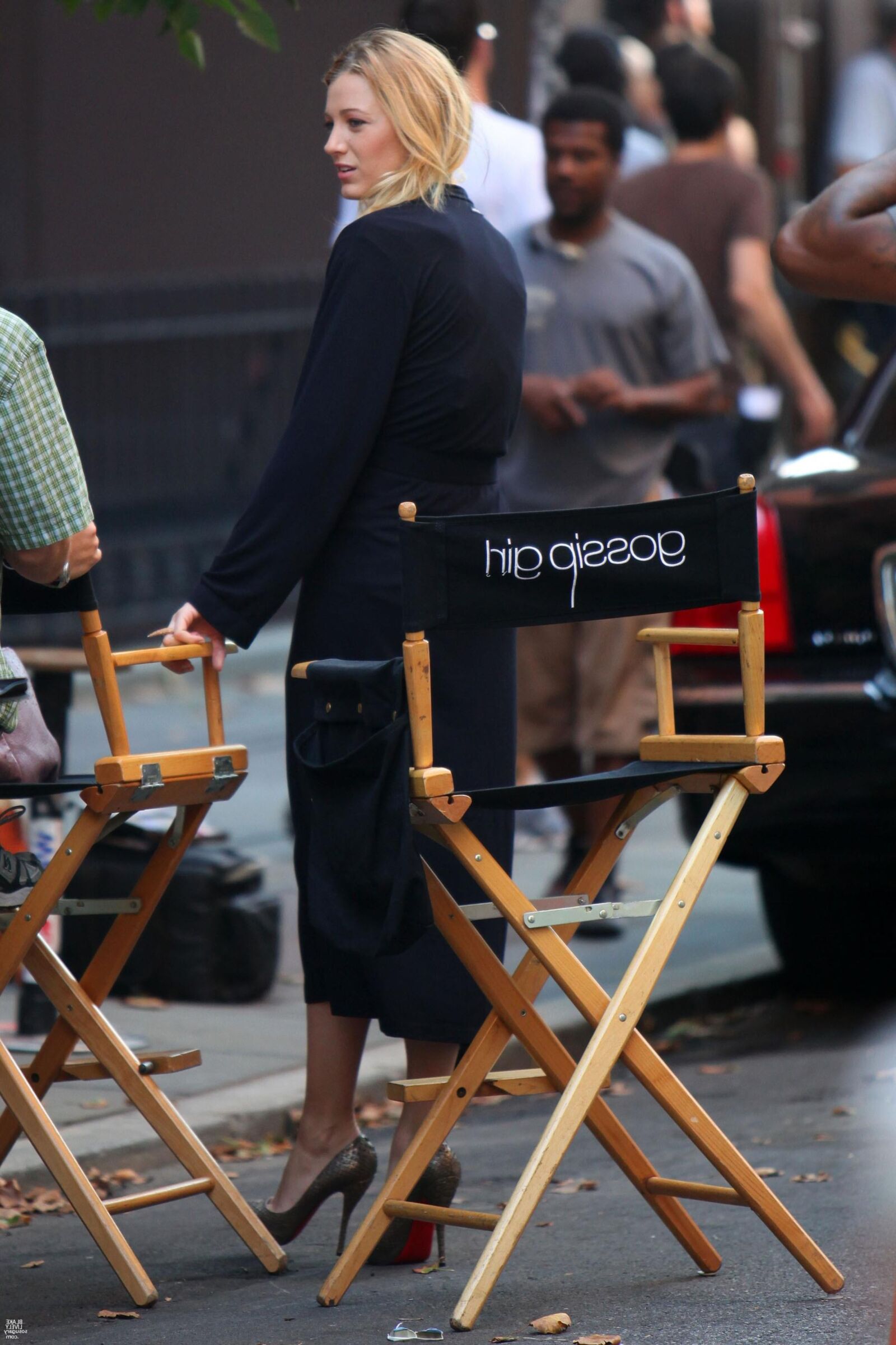 Blake Lively Drehing Gossip Girl, August,