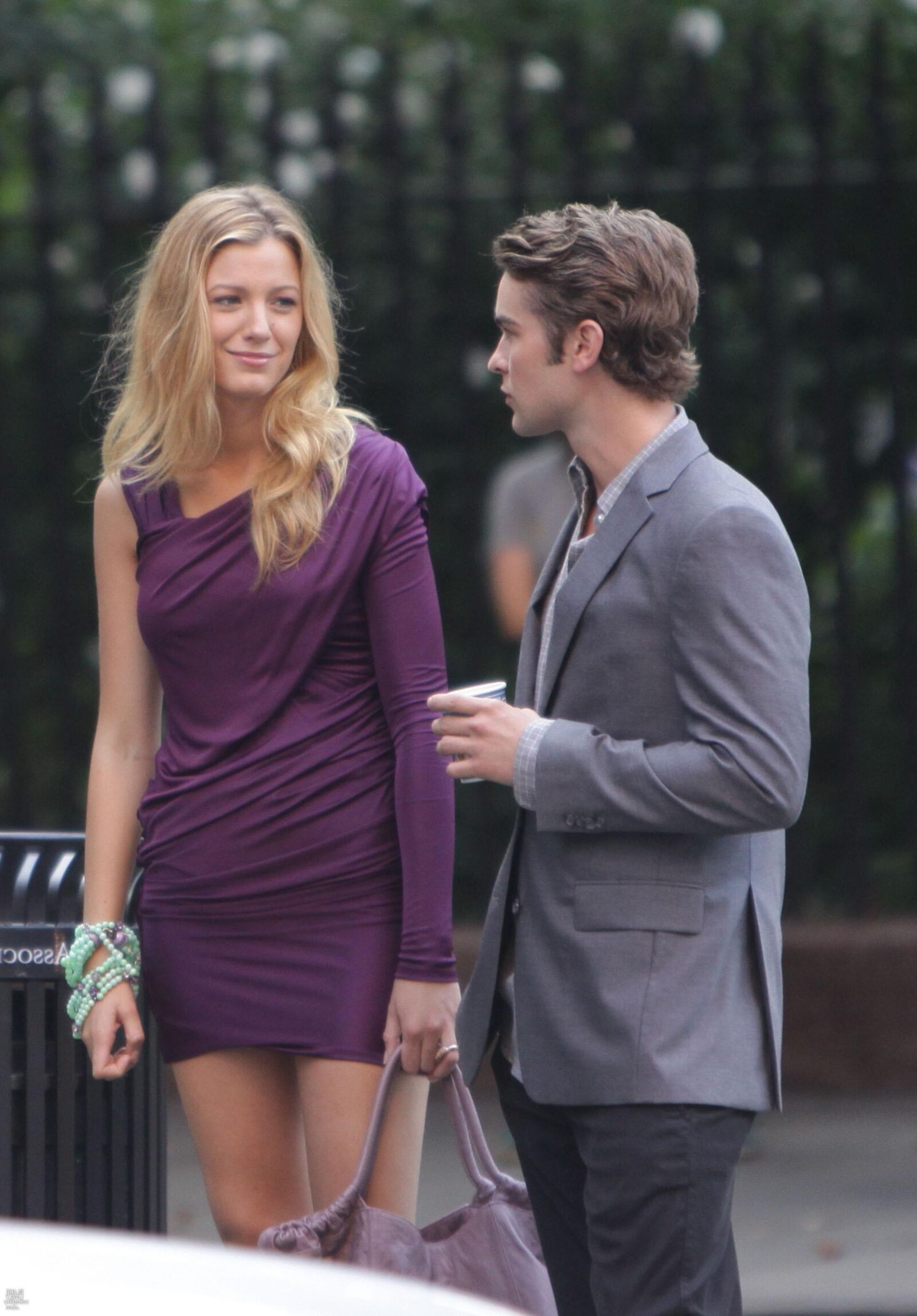 Blake Lively Drehing Gossip Girl, August,