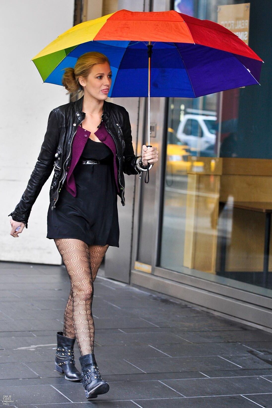 Blake Lively Drehing Gossip Girl, September,