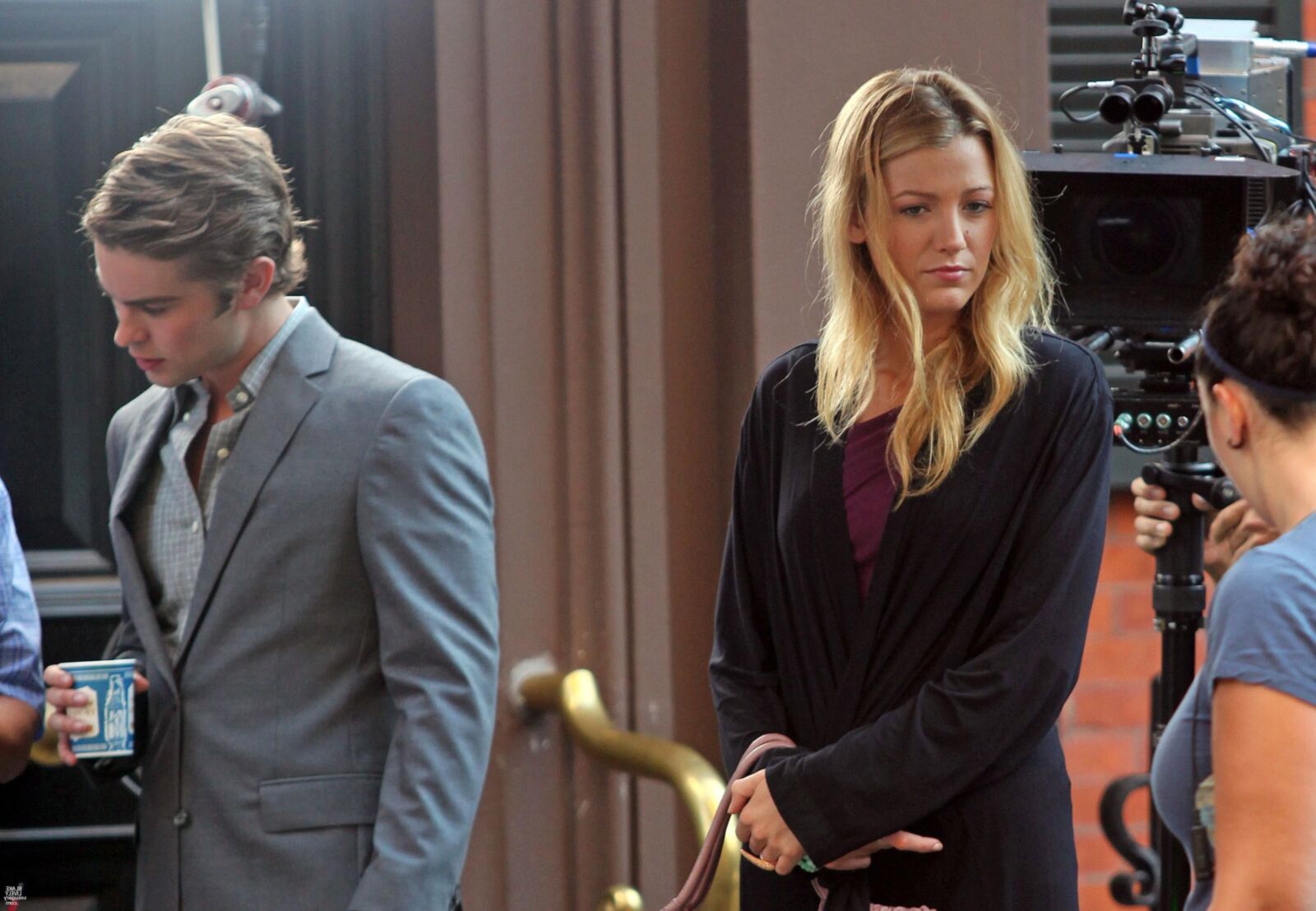 Blake Lively Drehing Gossip Girl, August,