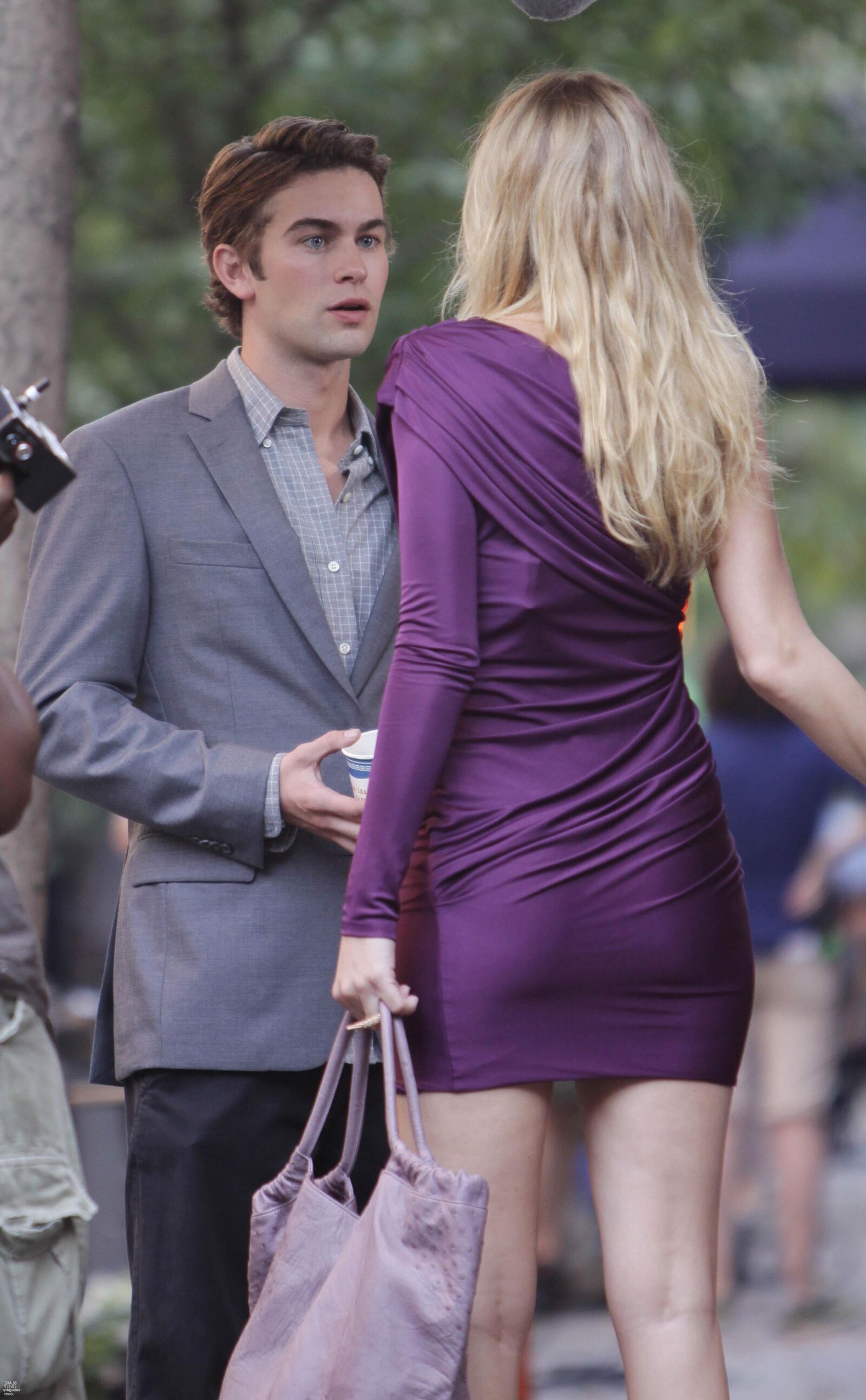 Blake Lively Drehing Gossip Girl, August,