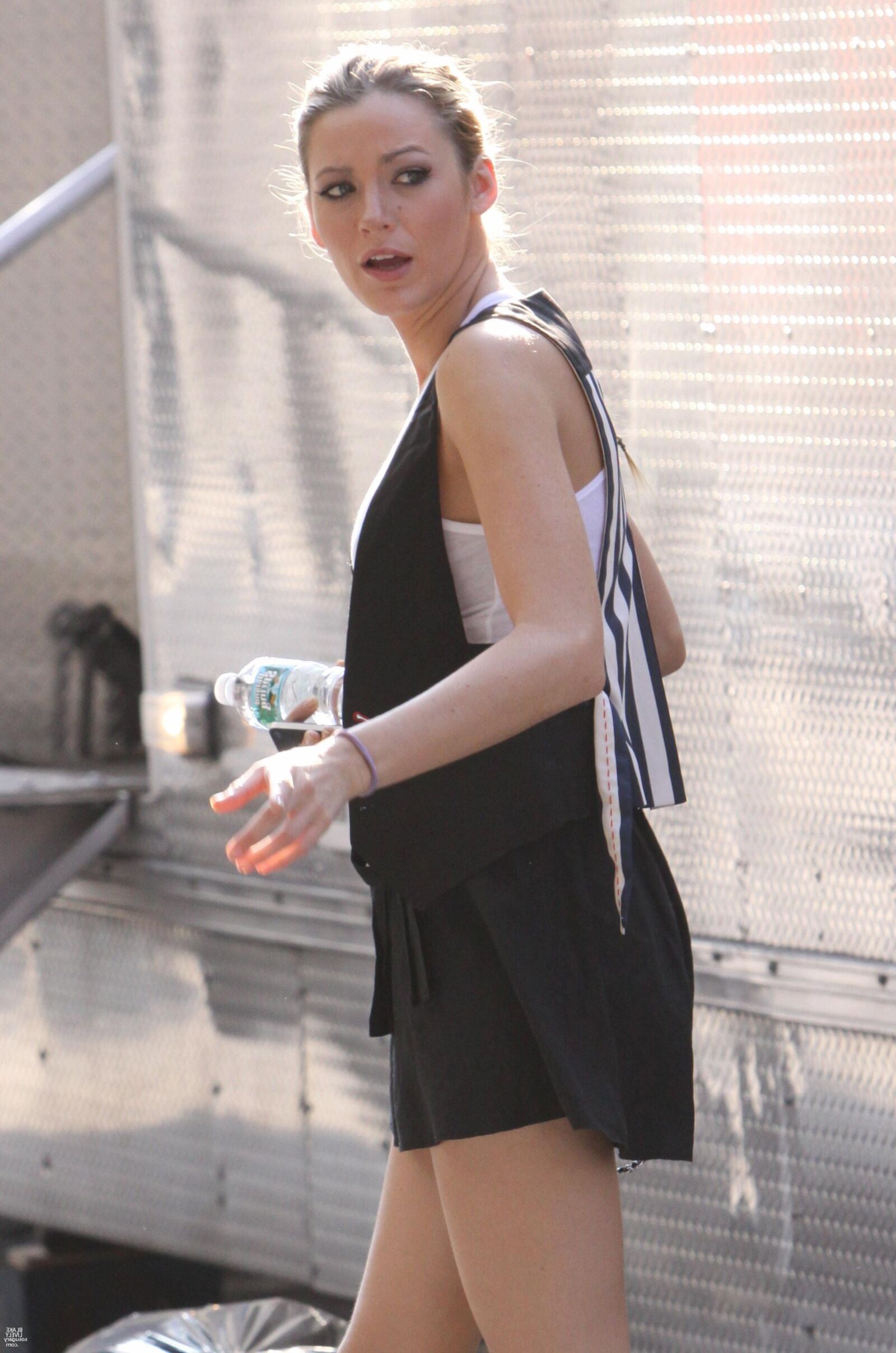 Blake Lively Drehing Gossip Girl, August,