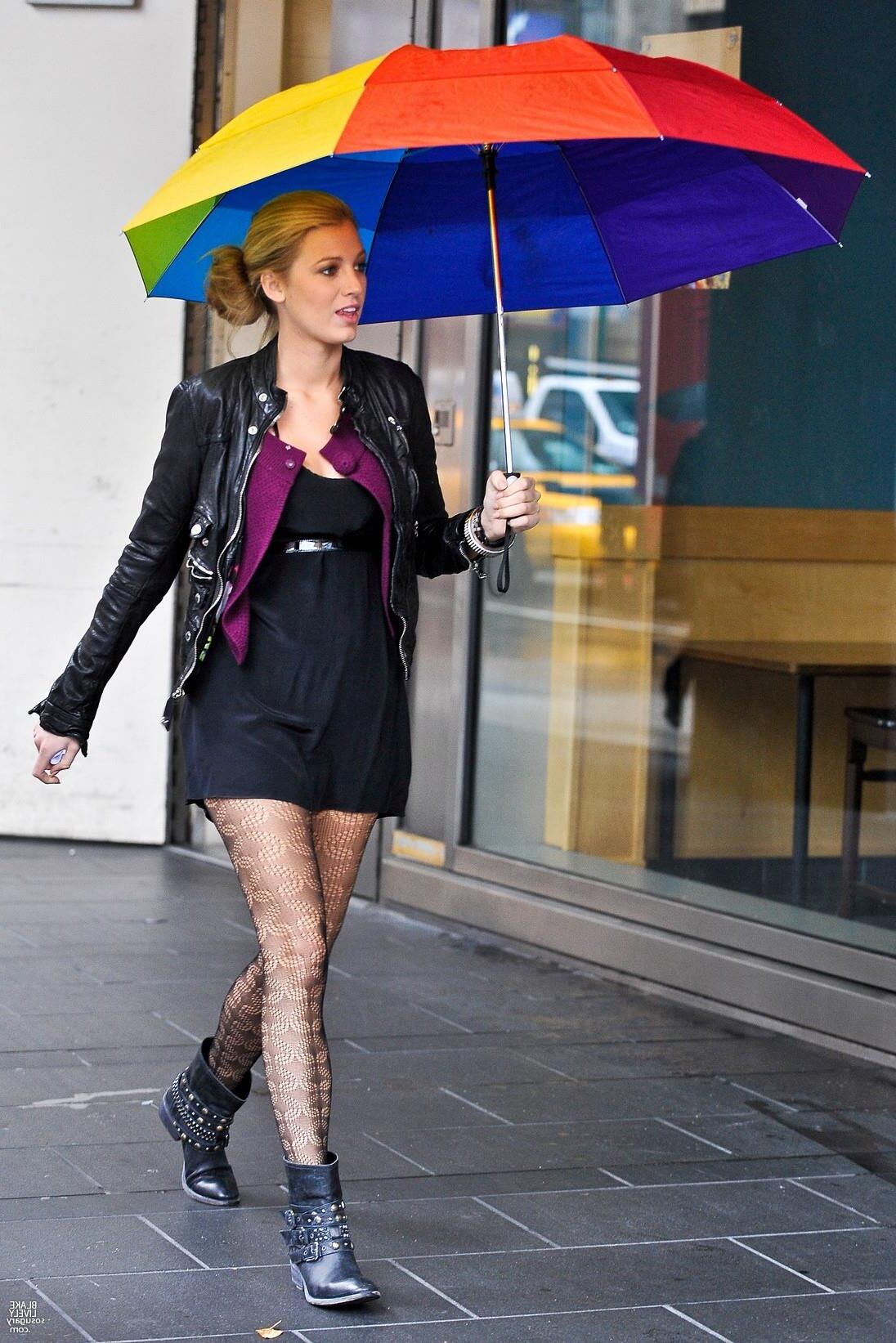 Blake Lively Drehing Gossip Girl, September,