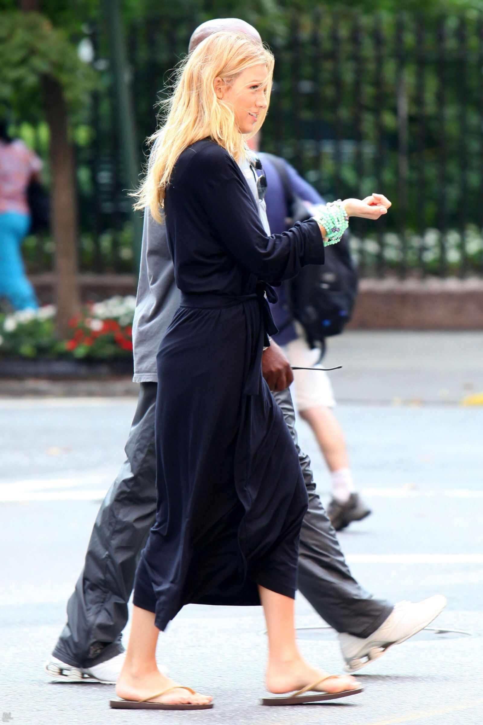 Blake Lively Drehing Gossip Girl, August,