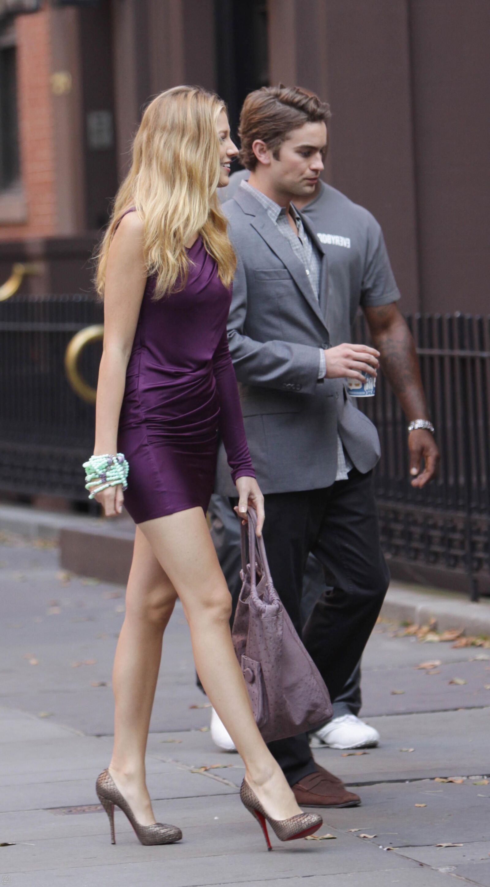 Blake Lively Drehing Gossip Girl, August,