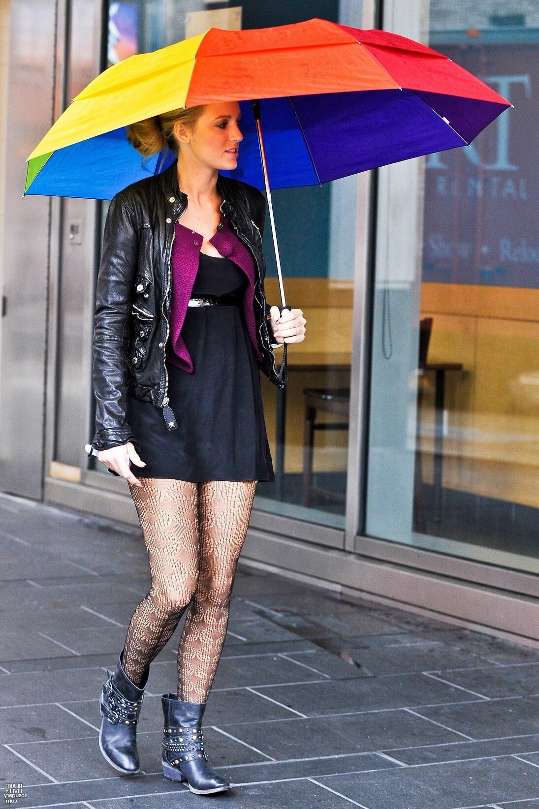 Blake Lively Drehing Gossip Girl, September,