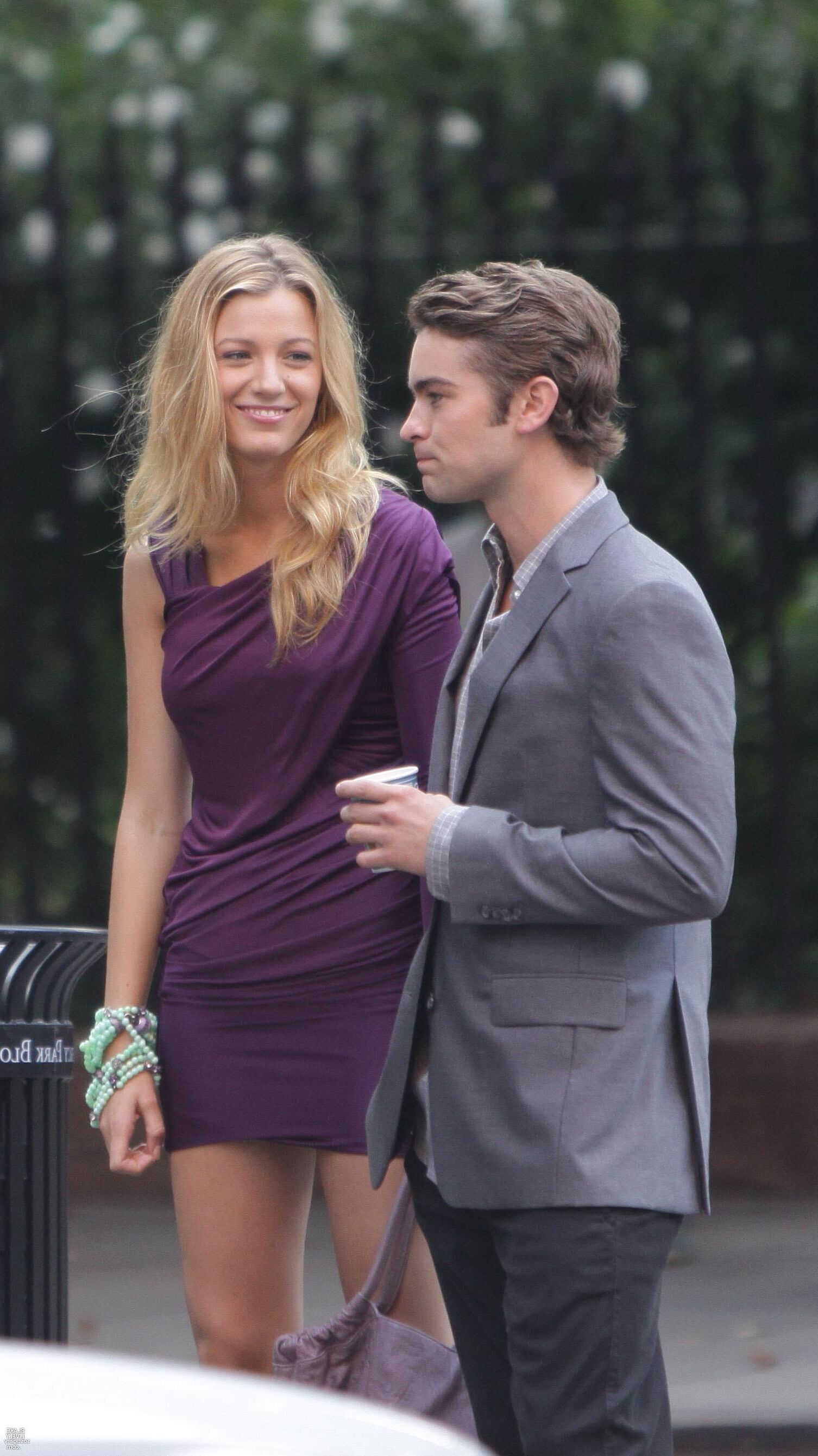 Blake Lively Drehing Gossip Girl, August,