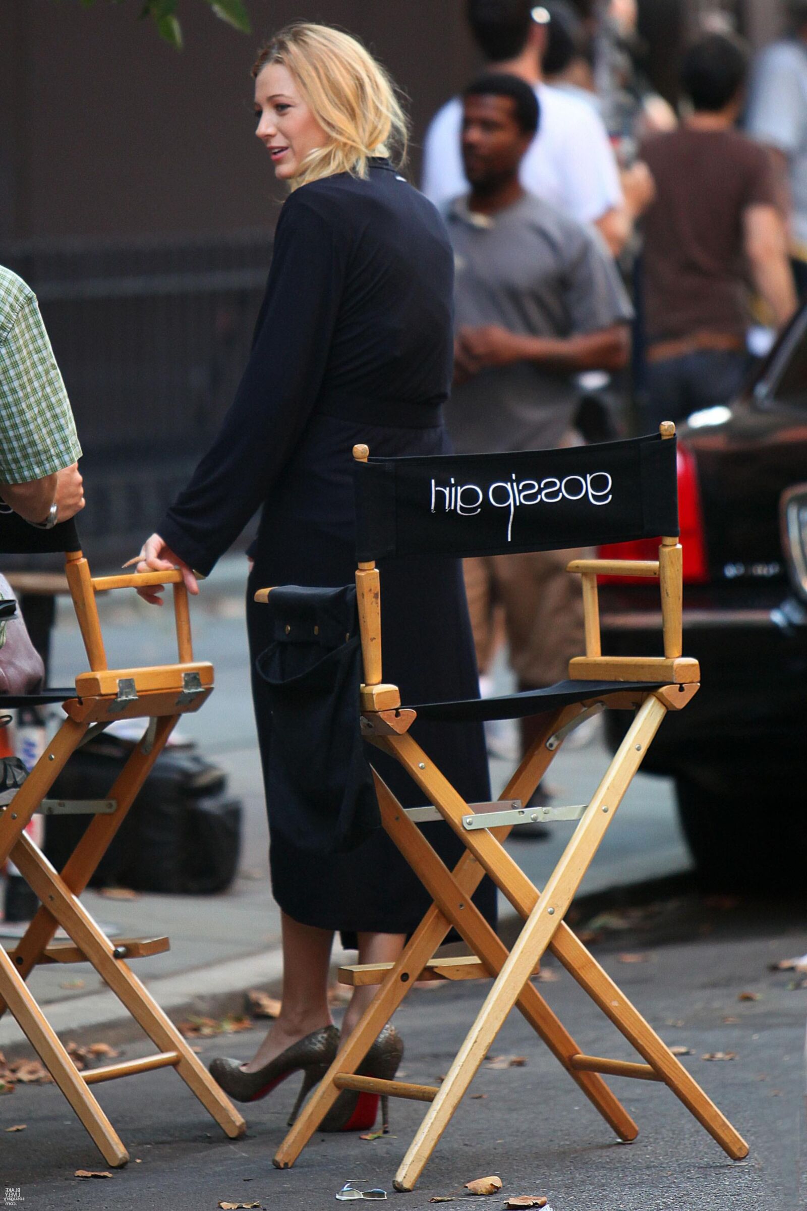 Blake Lively Drehing Gossip Girl, August,