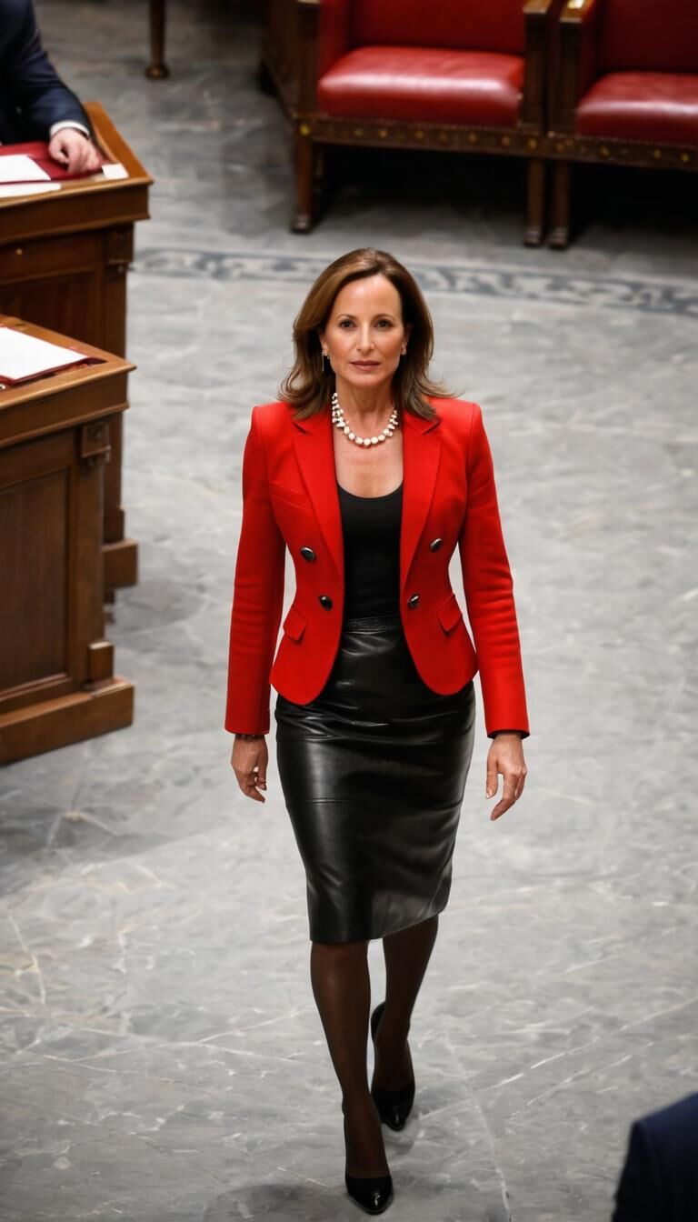 A.I. Segolene Royal in Leather