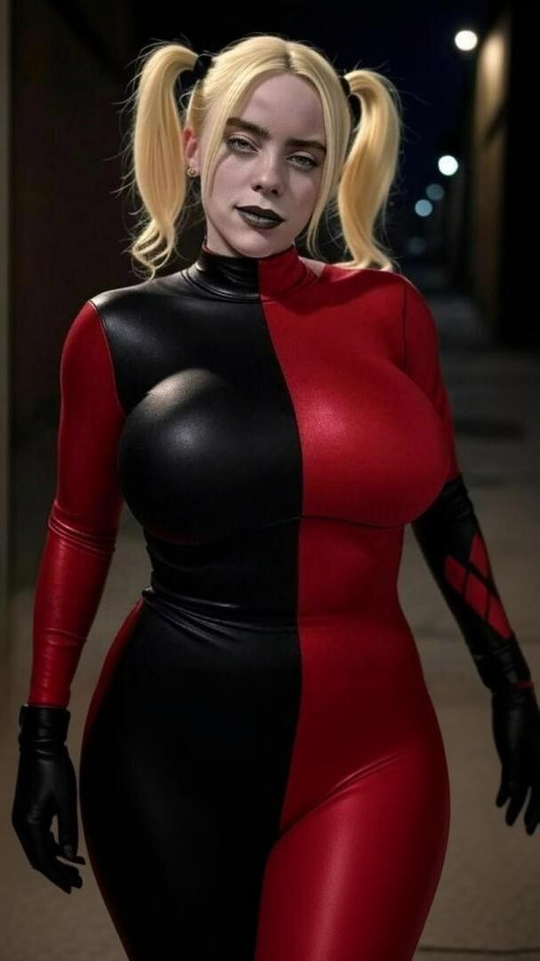 Billie Eilish Harley Quin Cosplay A.I.