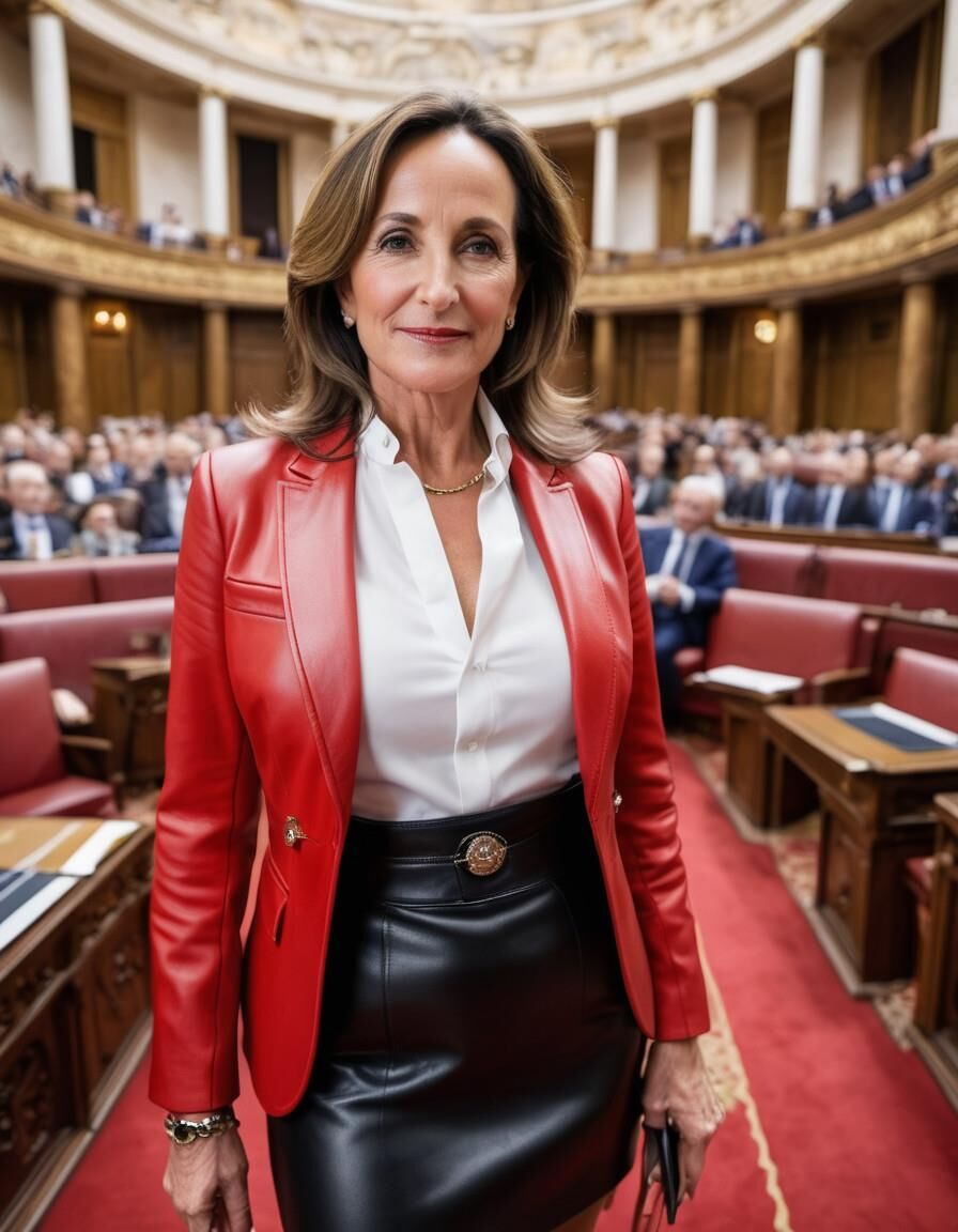A.I. Segolene Royal in Leather