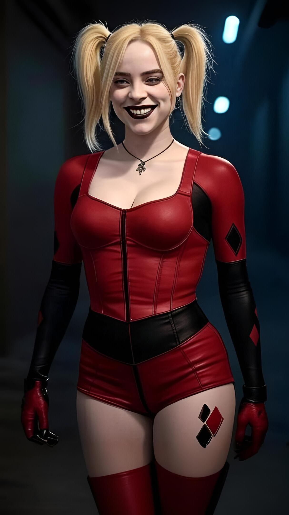 Billie Eilish Harley Quin Cosplay A.I.