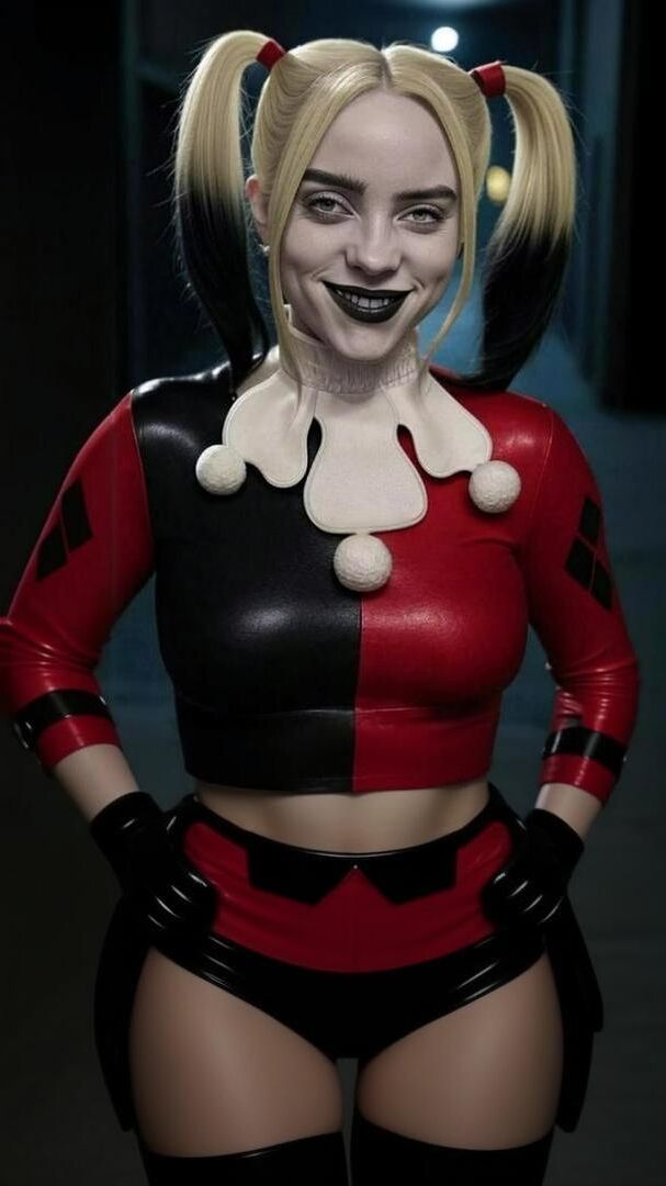 Billie Eilish Harley Quin Cosplay A.I.