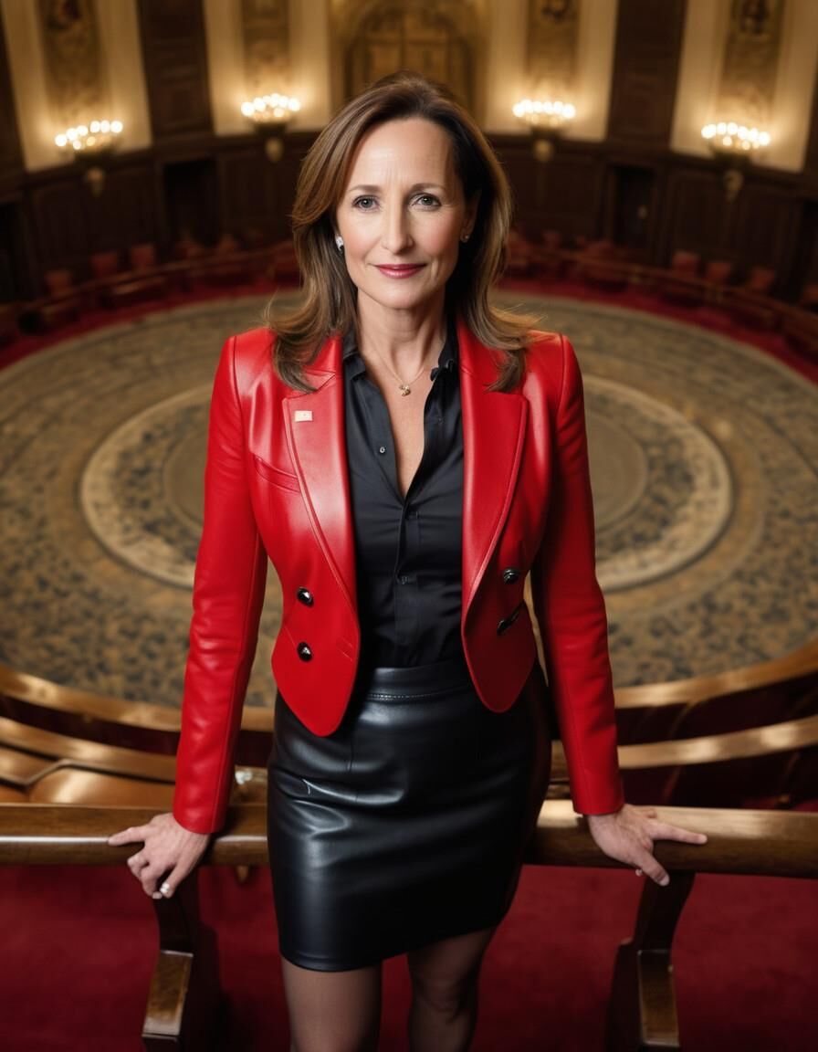 A.I. Segolene Royal in Leather