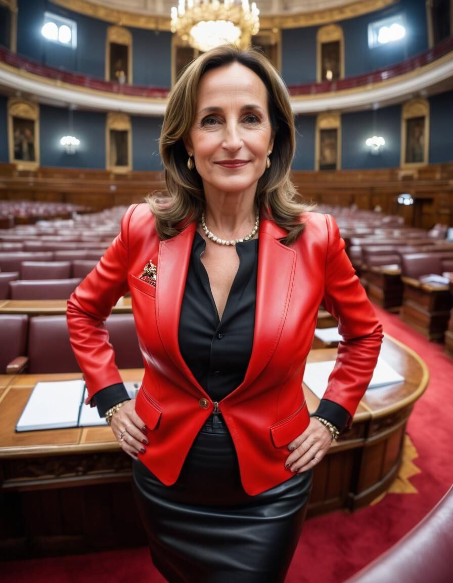 A.I. Segolene Royal in Leather