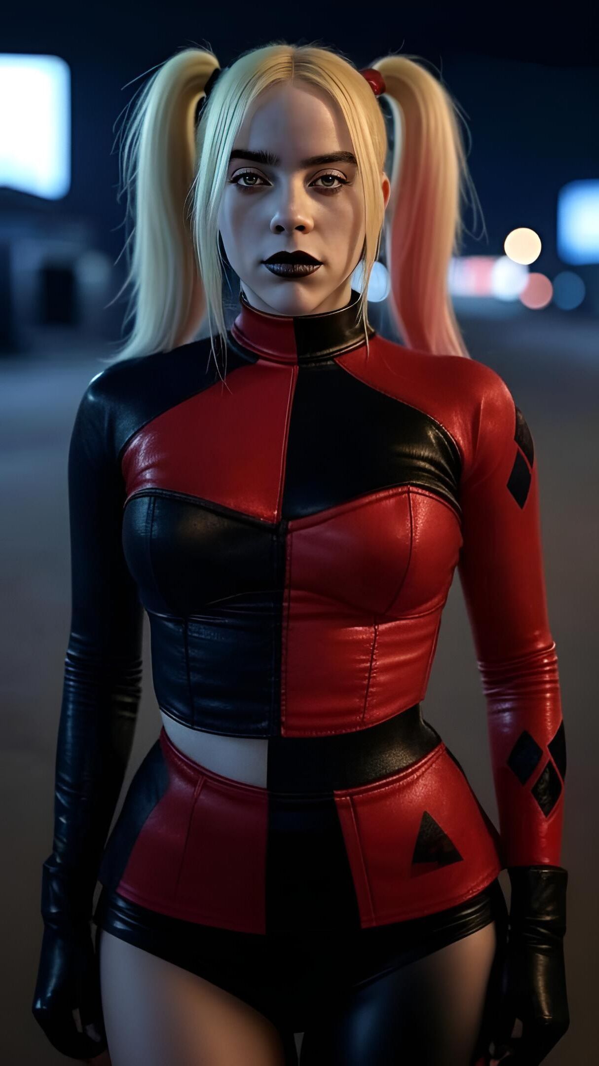 Billie Eilish Harley Quin Cosplay A.I.