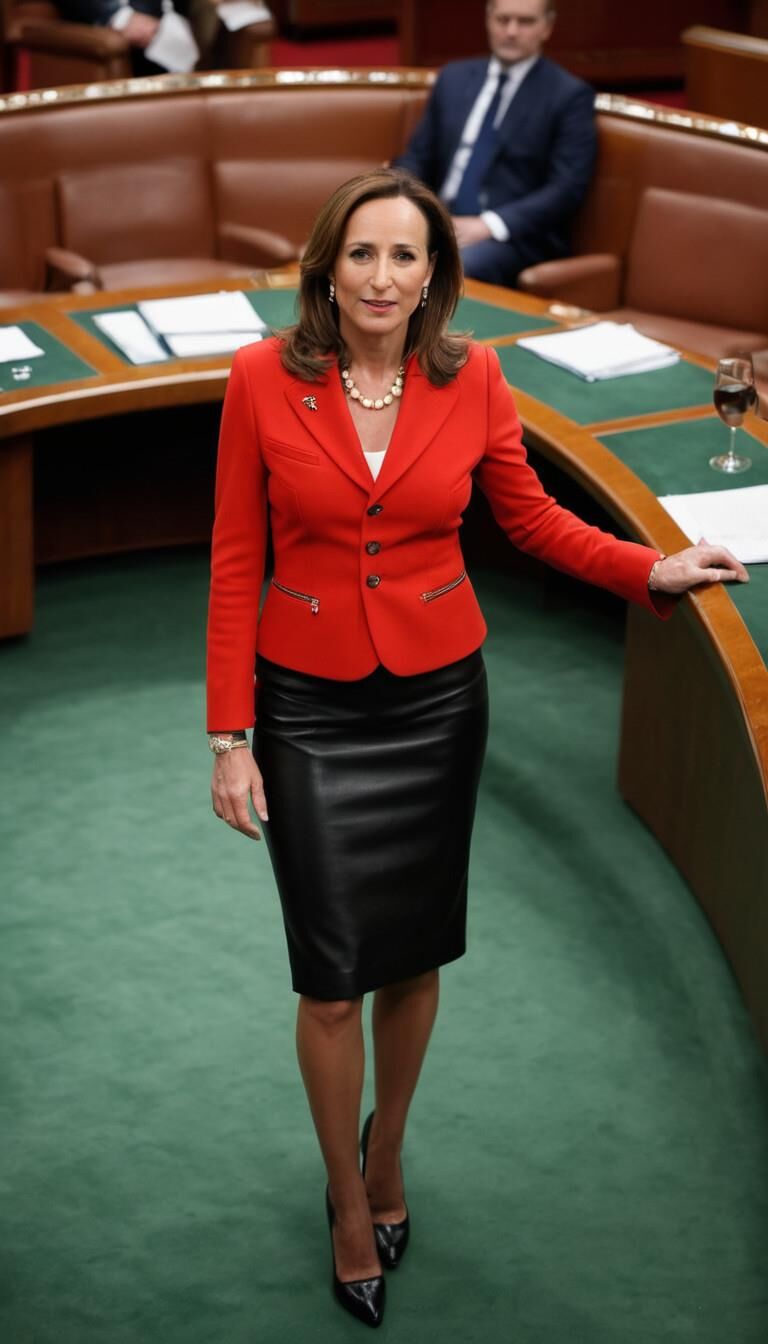 A.I. Segolene Royal in Leather