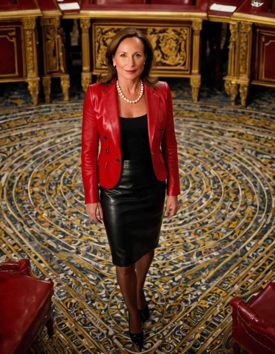 A.I. Segolene Royal in Leather