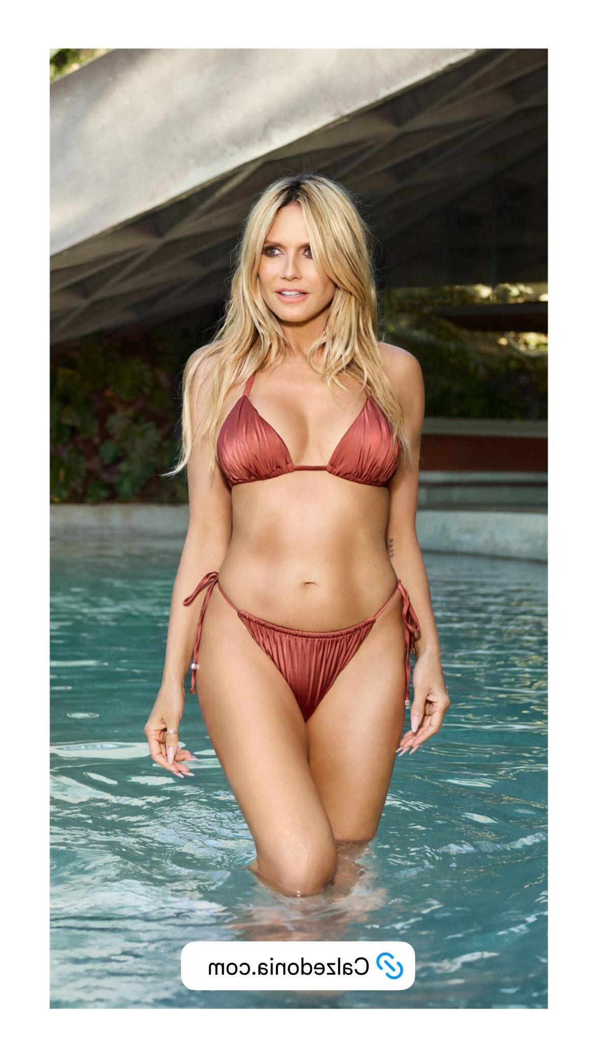 Heidi Klum Shooting und Tapete von Calzedonia Sommer
