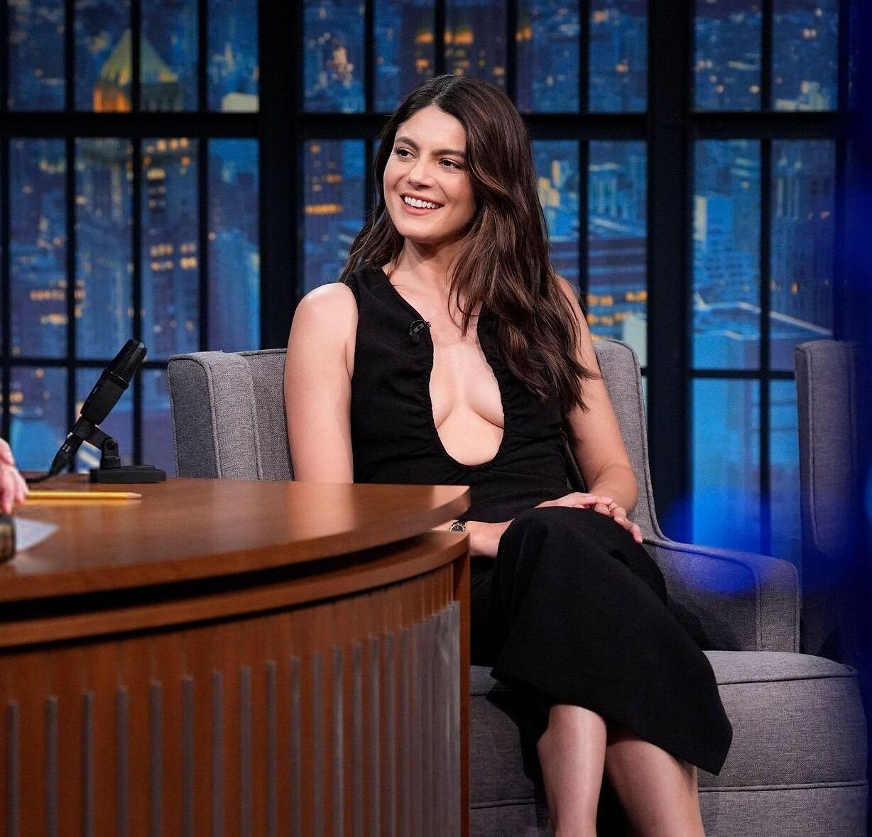 Monica Barbaro shows off her Top Guns