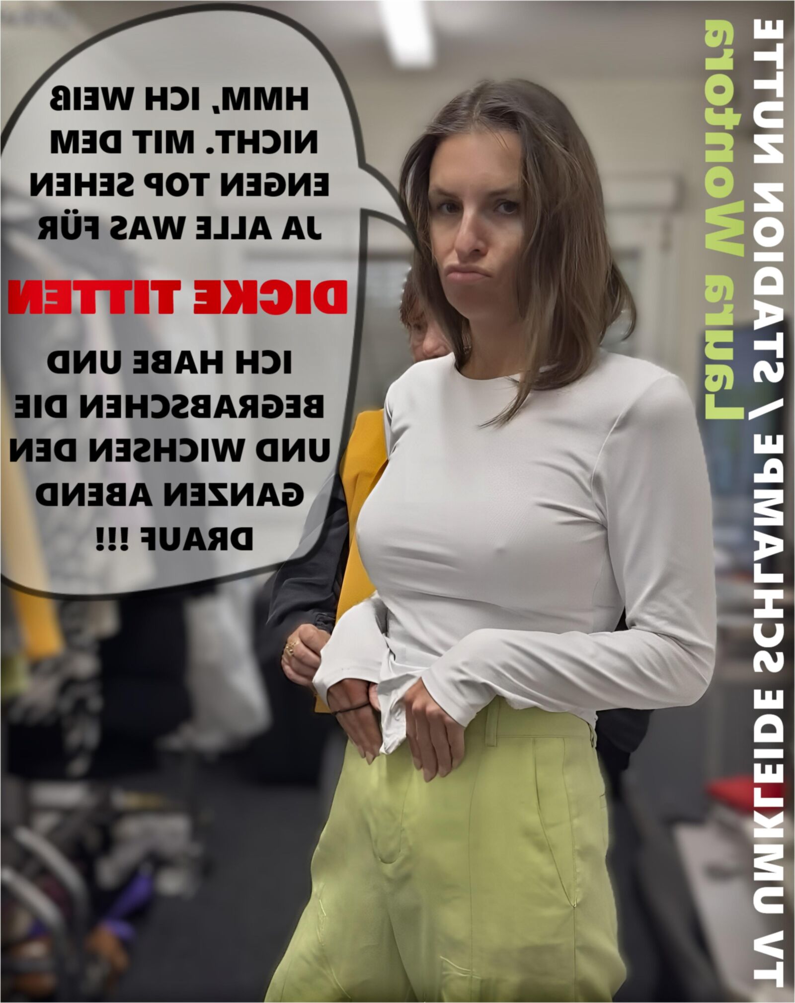 TV MILF Umkleide Schlampe Laura Wontorra, notgeile Stadion Nutte