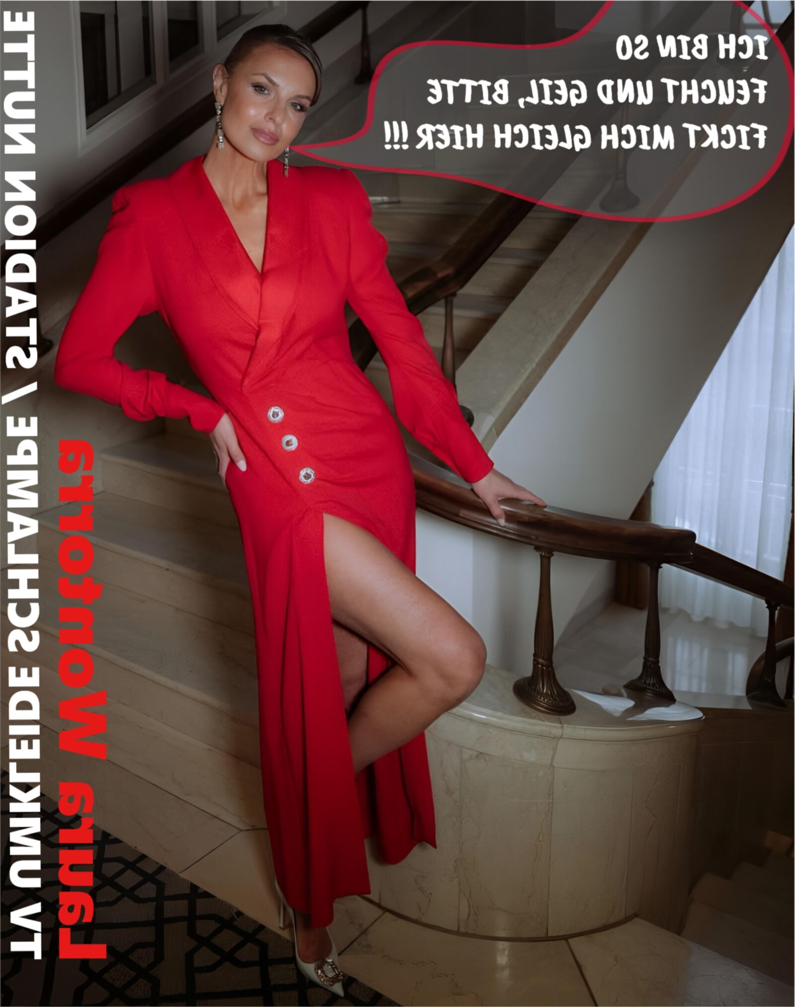 TV MILF Umkleide Schlampe Laura Wontorra, notgeile Stadion Nutte