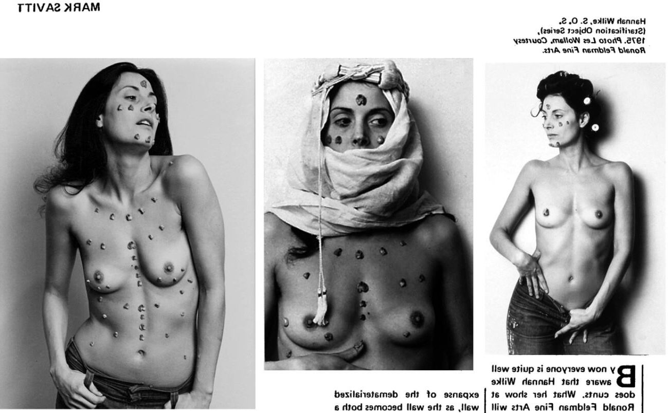 Обнаженная американская художница, скульптор и фотограф Ханна Уилке (RIP)