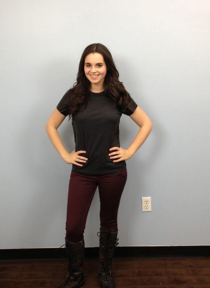 Vanessa Marano costume fitting 