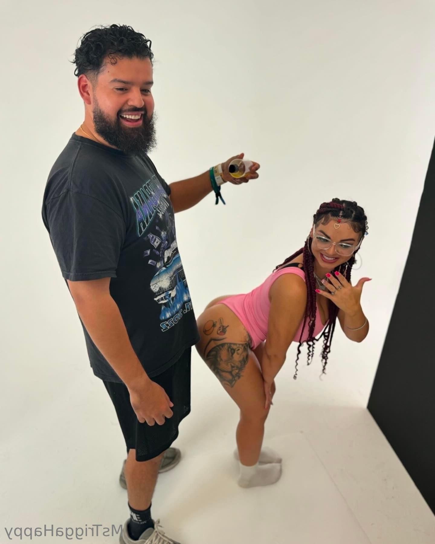 Ms T Big Butt Big Tits Tattooed Anal Sexy Girl with Glasses Mixe