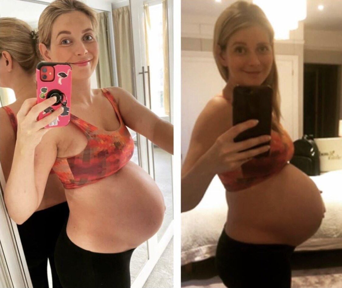 Sexy enceinte britannique anglais Holly Willoughby Rachel Riley