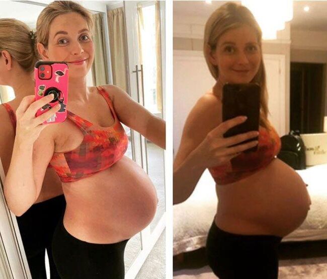 Sexy enceinte britannique anglais Holly Willoughby Rachel Riley