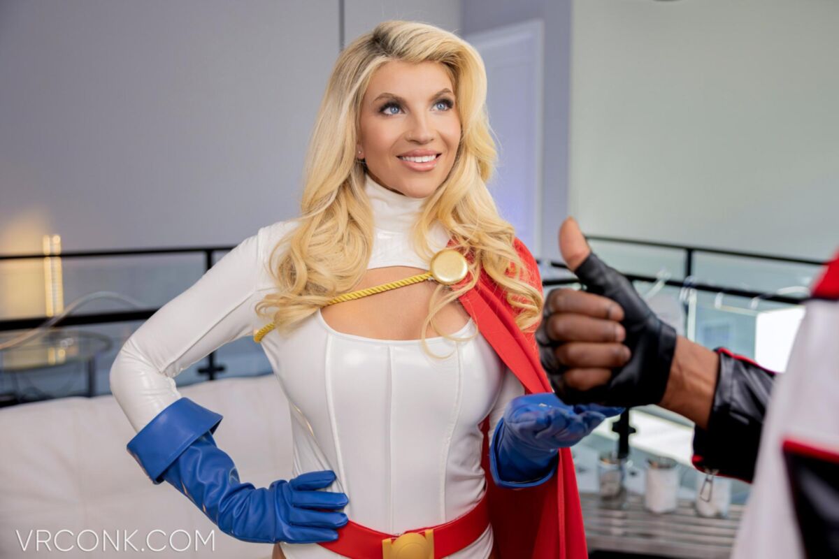 Taylor Wild yo Power Girl and Mister Terrific, A Porn Parody