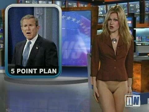Bottomless naked news anchors 
