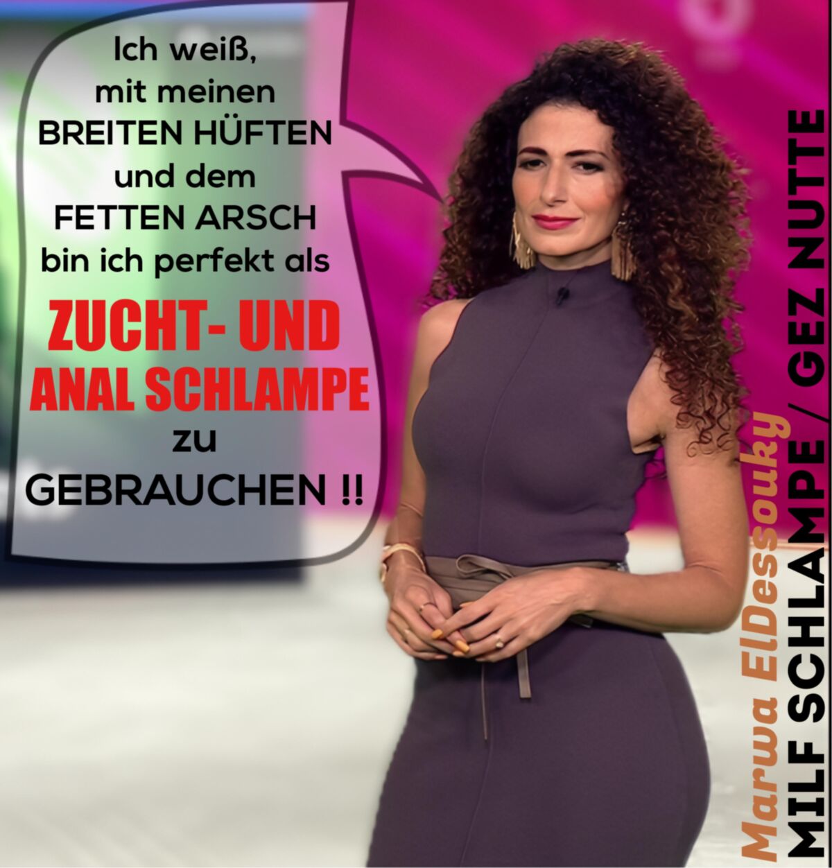 MILF Schlampe GEZ Nutte Marwa Eldessouky, fuer Zucht und Anal