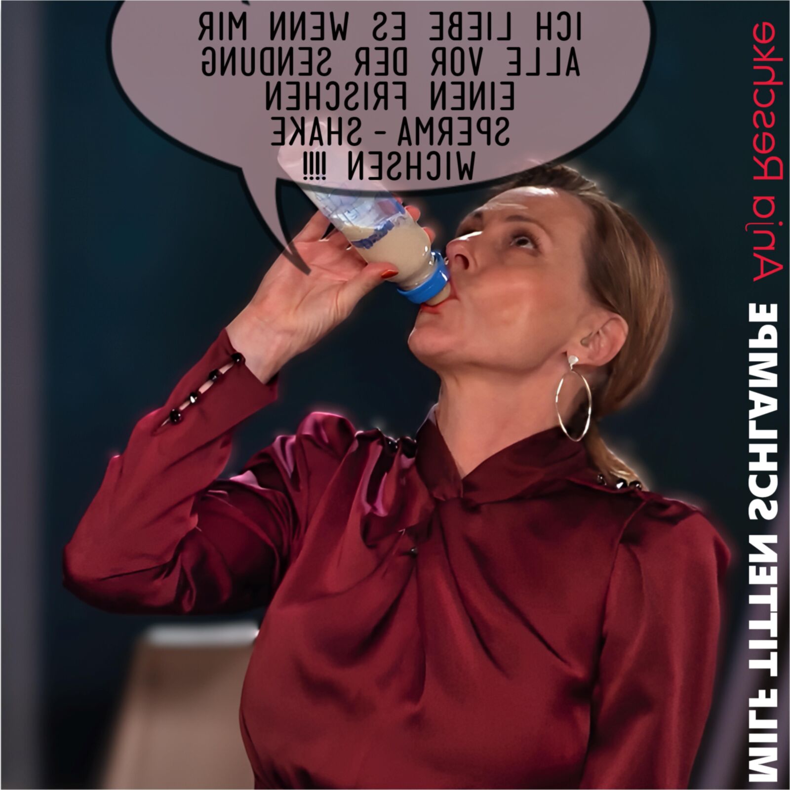TV Milf Tittten Schlampe Anja Reschke、Gez Nutte Zum Ficken