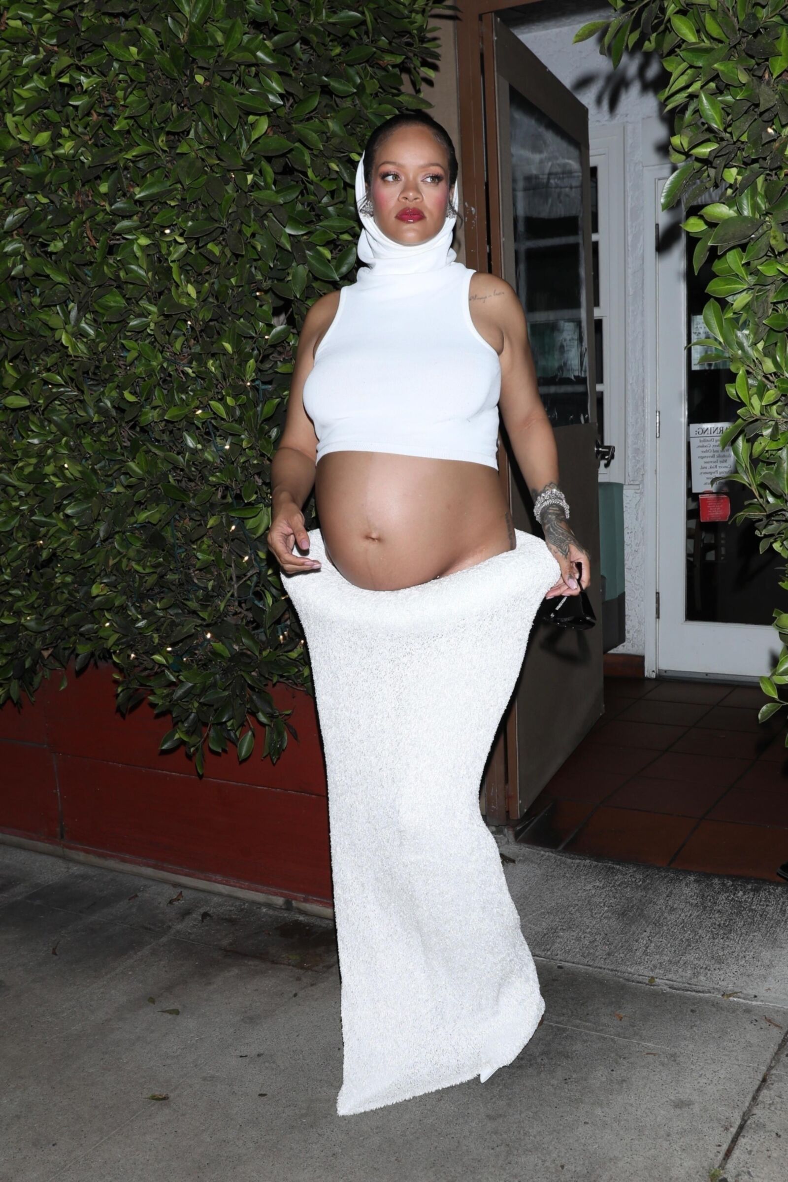 Rihanna was spotted arriving at Giorgio Baldi in Santa Monica