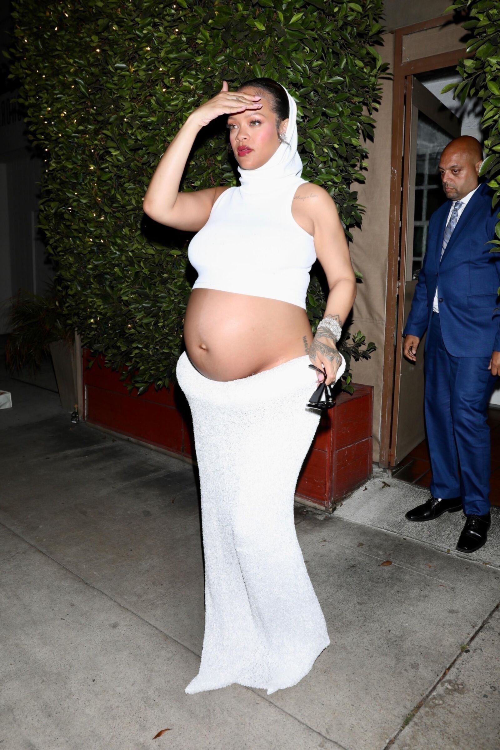 Rihanna was spotted arriving at Giorgio Baldi in Santa Monica
